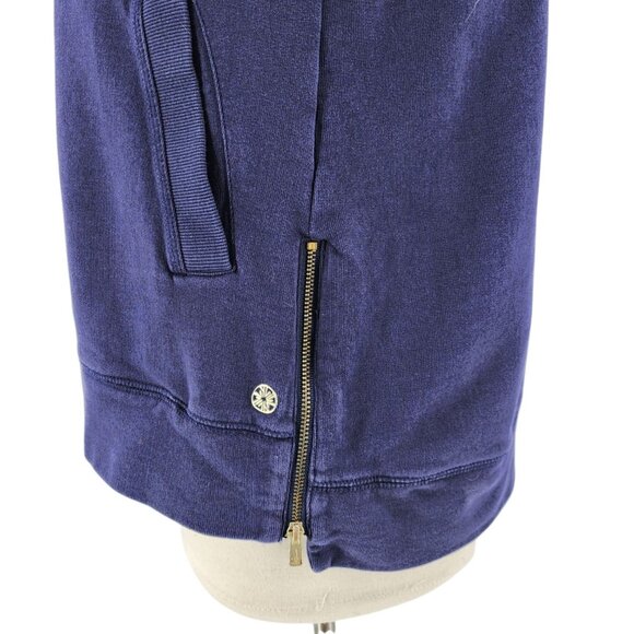 Lilly Pulitzer Womens Medium Sweatshirt Luxletic Beach Comber Pullover Navy Blue - Picture 5 of 11